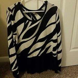 Kaari Blue plus size zebra print sweater NWT